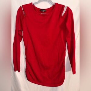 Alison Andrew’s Red Open Shoulder Women's M Long Sleeve Top